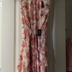 Express Pink and Cream Floral Dress